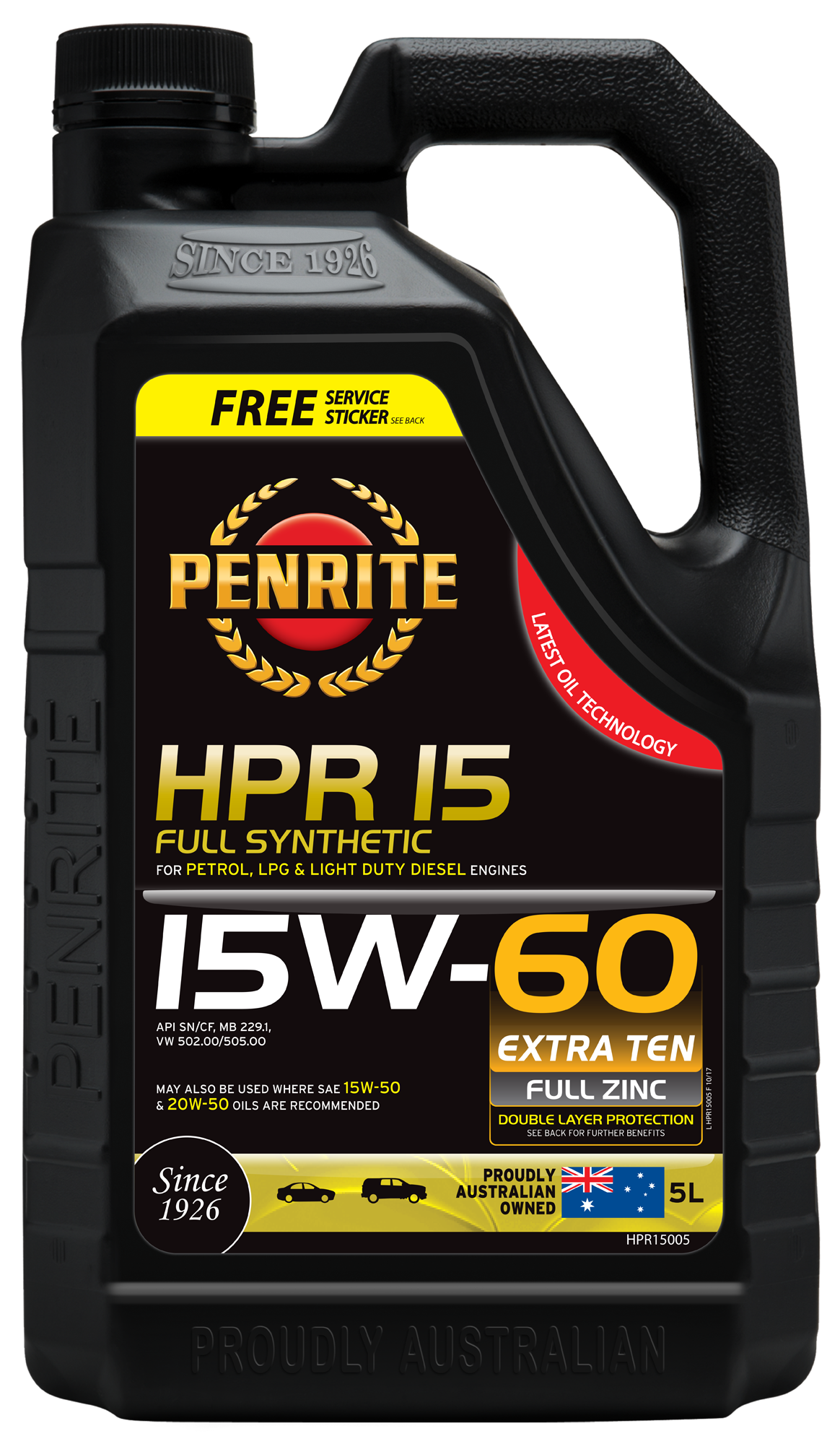 HPR15005 HPR15 Full Synthetic 15W60 5L
