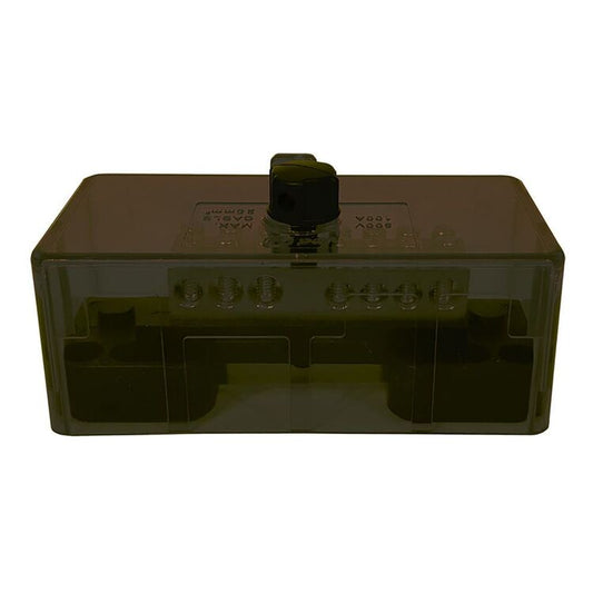 220234 6 Hole Buss Bar (Black) & Cover
