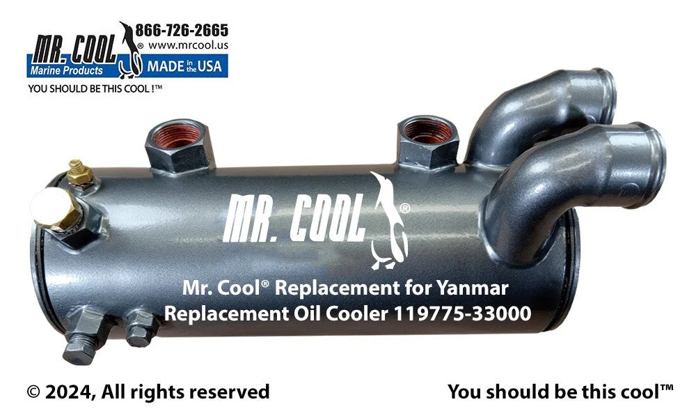 119775-33000 Aftermarket Yanmar 6LP/6LPA Oil Cooler | Sawley's Select Marine Parts