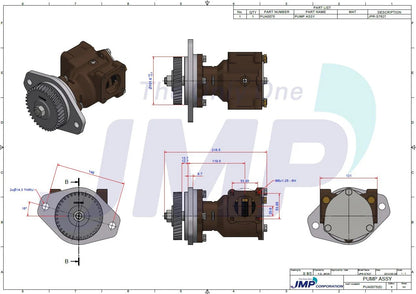 JPR-S7627 Cummins 6CTA8.3M and 6CTA8.3M2 Seawater Pump Replacement JMP JPR-S7627