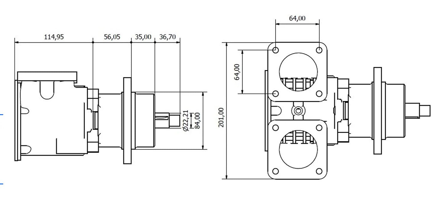 AN 7319 AN 7319-MP57/821 Seawater Pump, Jabsco 3380.005/02, Iveco 8281