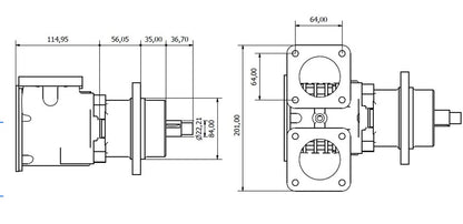 AN 7319 AN 7319-MP57/821 Seawater Pump, Jabsco 3380.005/02, Iveco 8281
