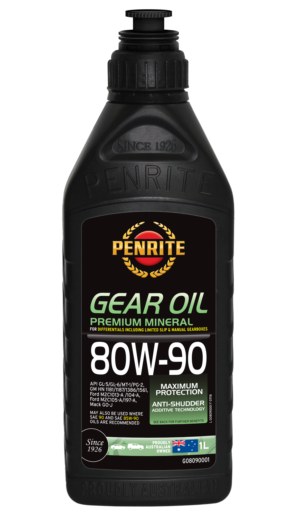 GO8090001 Penrite Gear Oil 80W90 (Mineral) 1L | Genuine Penrite Lubricants