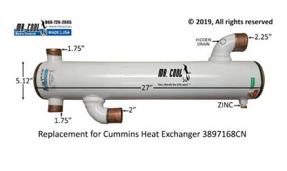 4058345CN/3897168 Cummins 6CTA Heat Exchanger replacement part