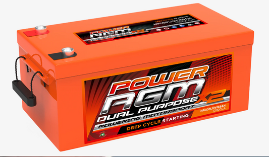 NPCDPL12V165AH Power Crank 165 AH 1200 CCA Battery | Dual Purpose AGM Deep Cycle Starting