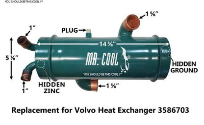 3586703 Aftermarket Volvo Penta KAD32 Heat Exchanger 861091 | Sawley's Select Marine Parts