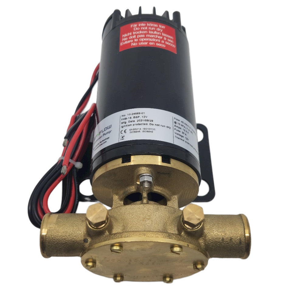 10-24689-01 Johnson Pump F4B-19 12V Bilge & Deck Wash Impeller Pump | Genuine OEM Marine Part