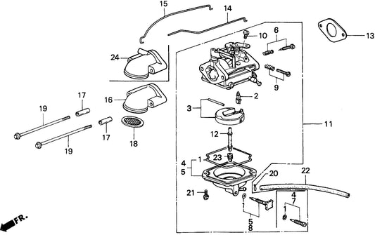 18-7053 Aftermarket Honda BF90 Carburettor Kit | Sawley's Select Marine Parts