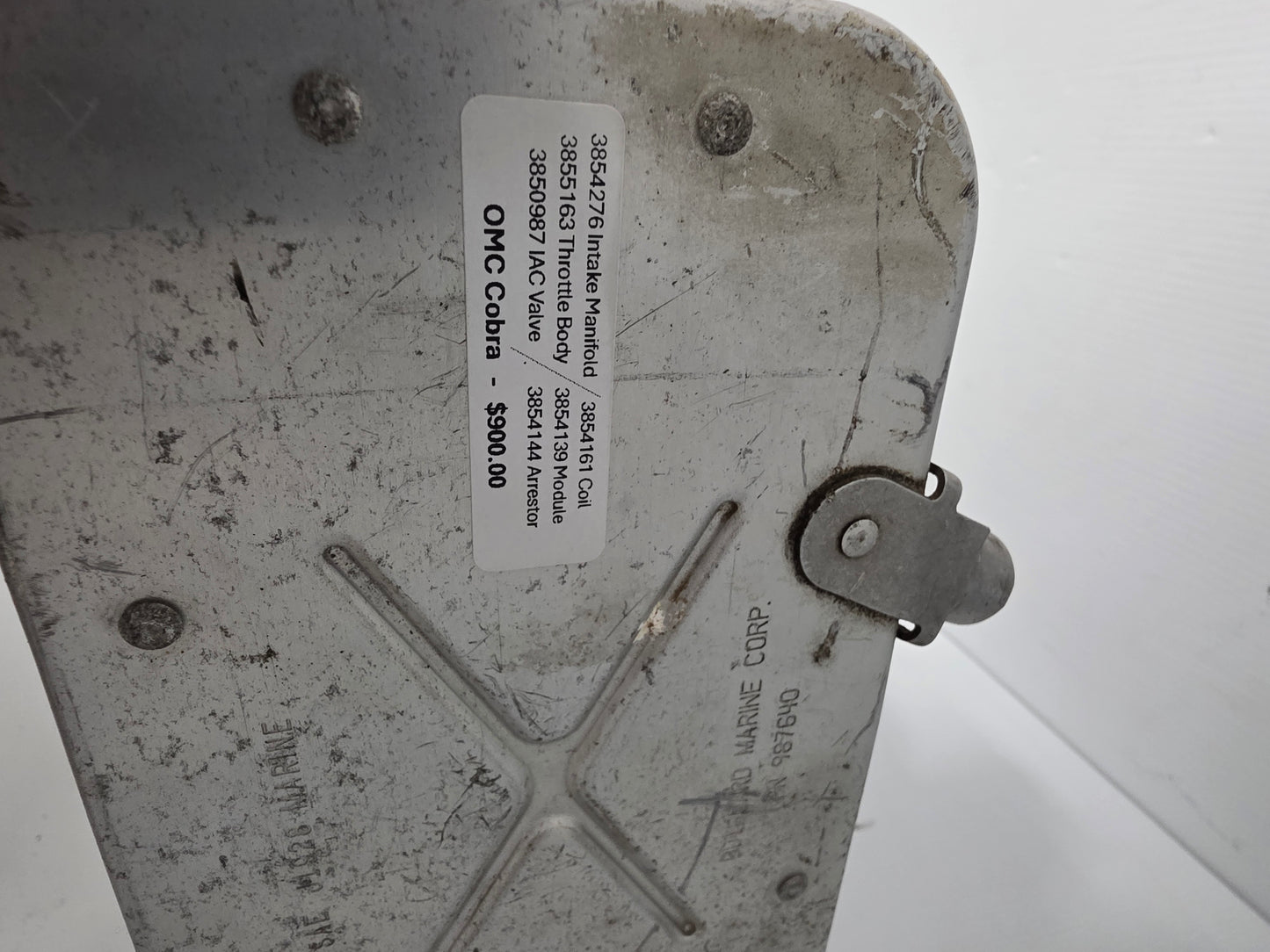OMC Cobra 38542796 Intake Manifold 3854161 Coil 3855163 Throttle Body 3854139 Module 3850987 IAC Valve 3854144 Arrestor | Genuine Used Part