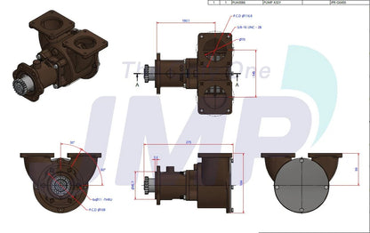JPR-G6400 Detroit Diesel Series 149 Replacement Seawater Pump JPR-G6400