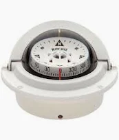 673712 Ritchie Voyager Flush Mount Compass White | Marine Compass