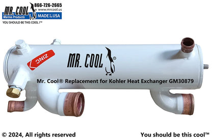 359398 Aftermarket Kohler 6.5/8.0 EFOZD Heat Exchanger 30879 | Sawley's Select Marine Parts