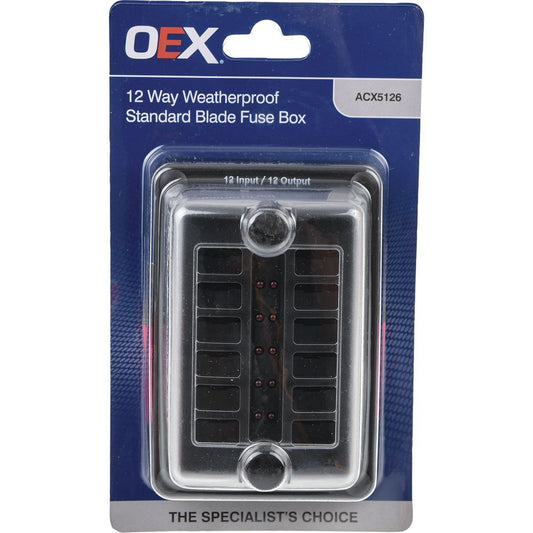 ACX5126 12Way Std Blade Waterproof Fuse Box