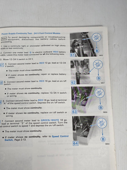 1990 Johnson EI Electric Trollers Service Manual | Genuine Used Manual - photo 2 of 2