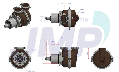 JMP C1900 Cummins KT19, KTA19M Seawater Pump 3049158, 3074540 Replacement JMP C1900