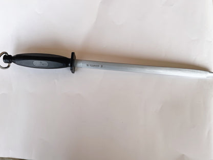 EP203123 Egginton Profesional Sharpening Steel Oval 12" Fine Cut Black Handle | Fishing & Outdoor Knife