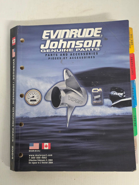 2004 Evinrude/Johnson Parts & Accessories Catalogue | Genuine Used Manual