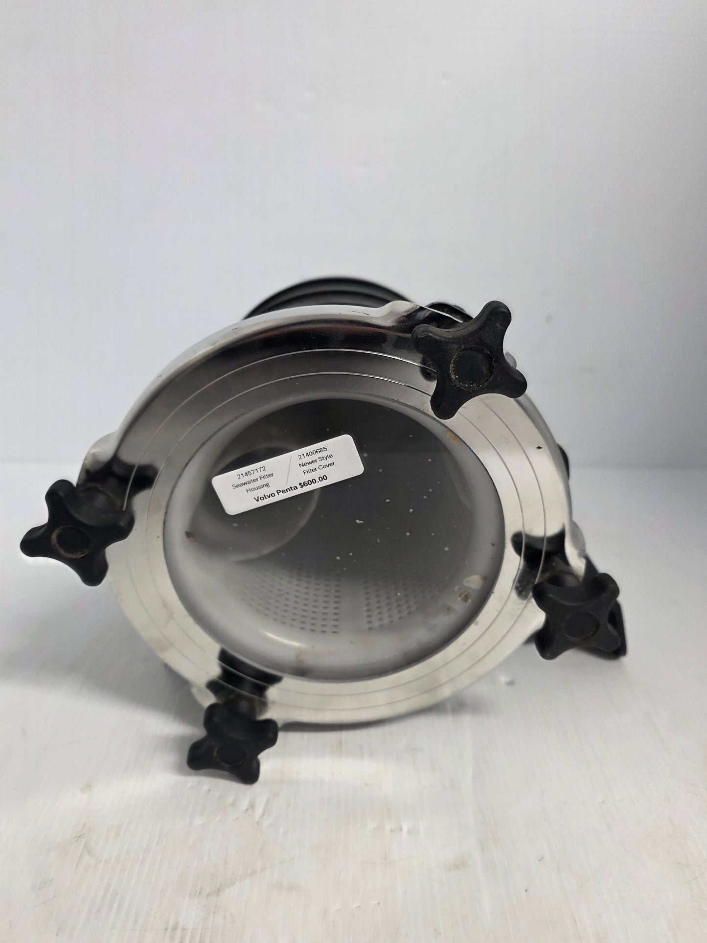 21457172 Volvo Penta Seawater Filter Housing 21400685 Filter Cover | Genuine Used Part