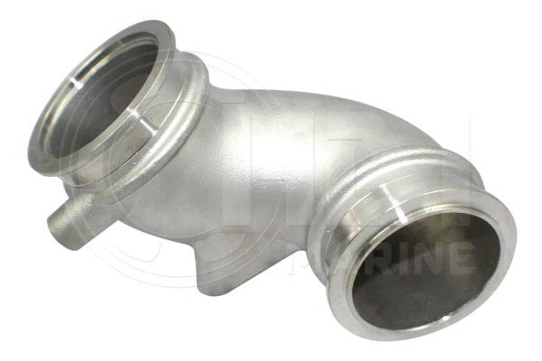 119778-13300 Aftermarket Yanmar 6LP-DTE Cast 316 Stainless Steel Exhaust Riser HOT1 | Sawley's Select Marine Parts