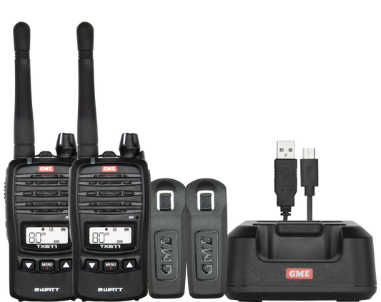 TX677TP 2 Watt UHF CB Handheld Radio - Twin Pack