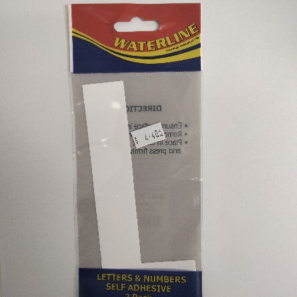 54725L Boat Letter L White 6" Pack of 2 | Vessel Identification Stickers