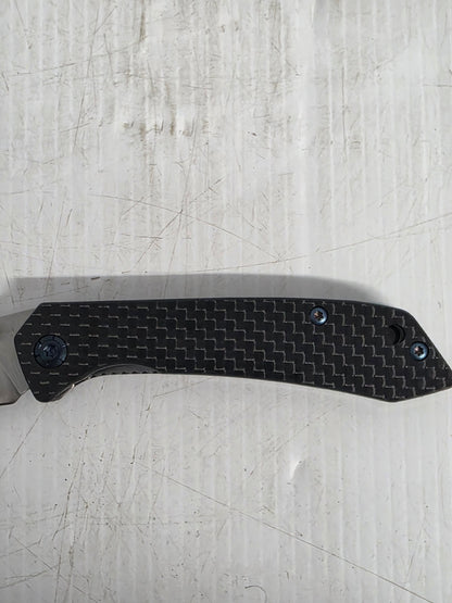 AL18451 Tokisu 6.6cm Stainless Steel Folding Knife (G10 Carbon Handle With Clip)