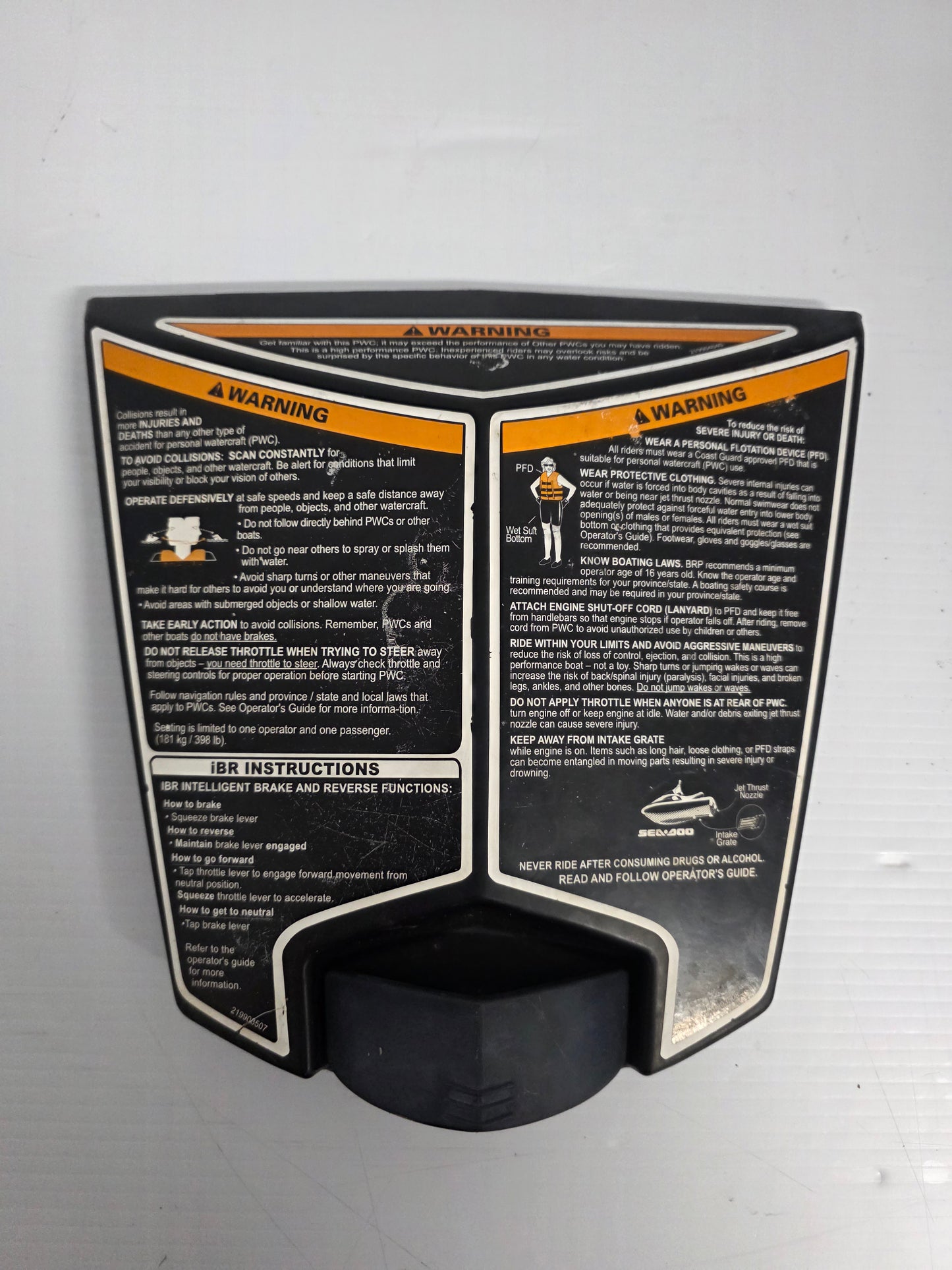 291004579 Seadoo Glove Box Door | Genuine Used Part