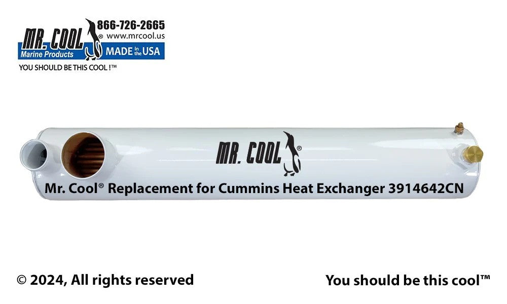4019958CN Aftermarket Cummins 6BT/6BTA Heat Exchanger 4 x 25 in 3914642 | Sawley's Select Marine Parts