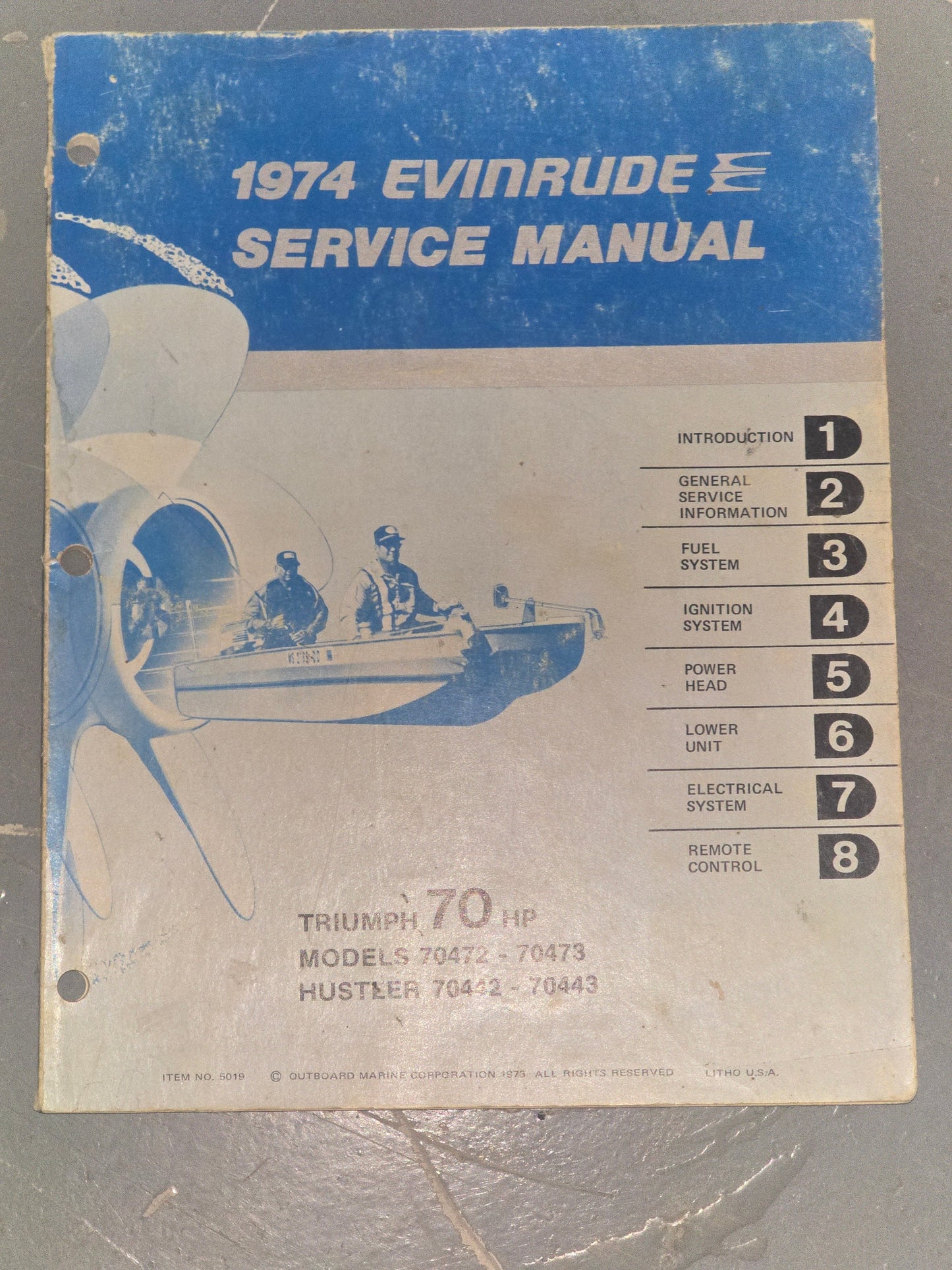 1974 Evinrude 70HP Service Manual | Genuine Used Manual