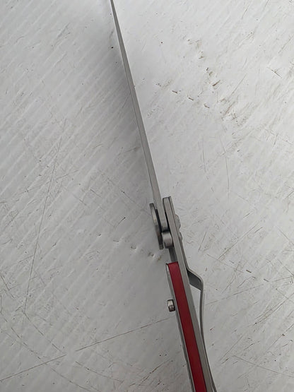 CD.142.96 Claude Dozorme  9cm Eiffel Series Stainless Steel Pocket Knife (Liner Lock, Red Handle)