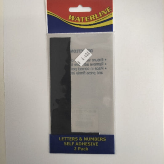 54721L Boat Letter L Black 6" Pack of 2 | Vessel Identification Stickers