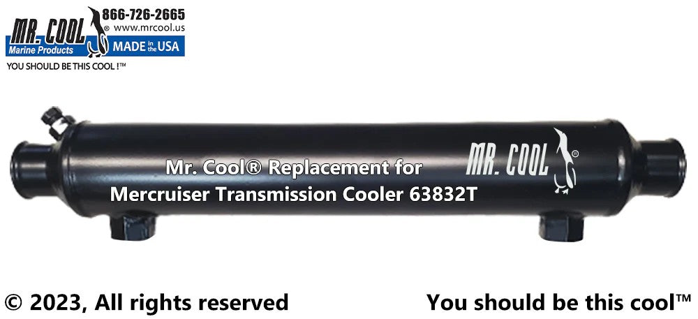 63832T Aftermarket Mercruiser Transmission Oil Cooler 3/8 in NPT | Sawley's Select Marine Parts