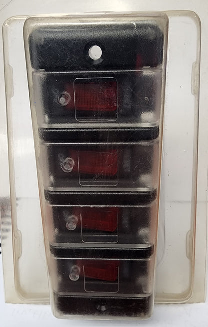 SZ1926 Powertech 4 Gang Circuit Breaker Rocker Switches w/LED Indicators 16A Max | Marine Electrical Part