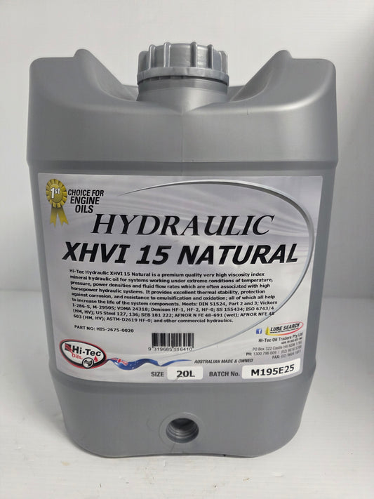 Hi-Tec Marine Steering Fluid - XHVI Hydraulic Oil 15 - ISO 15 VG 15 HI5-2675-0020 - 20L