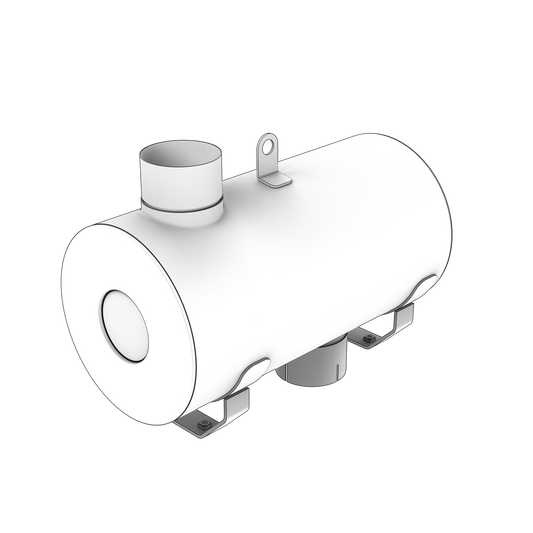 3837848 Muffler | Genuine Volvo Penta Part