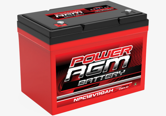NPC12V110AH Power Crank 12V 110 AH Battery | 12 Volt AGM Cyclic Range