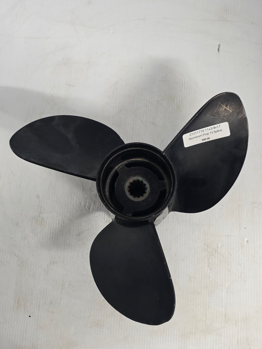 21311710 Turning Point Hustler 11 3/4 x 17 Aluminium Propeller – 13-Spline Application | Genuine Used Part