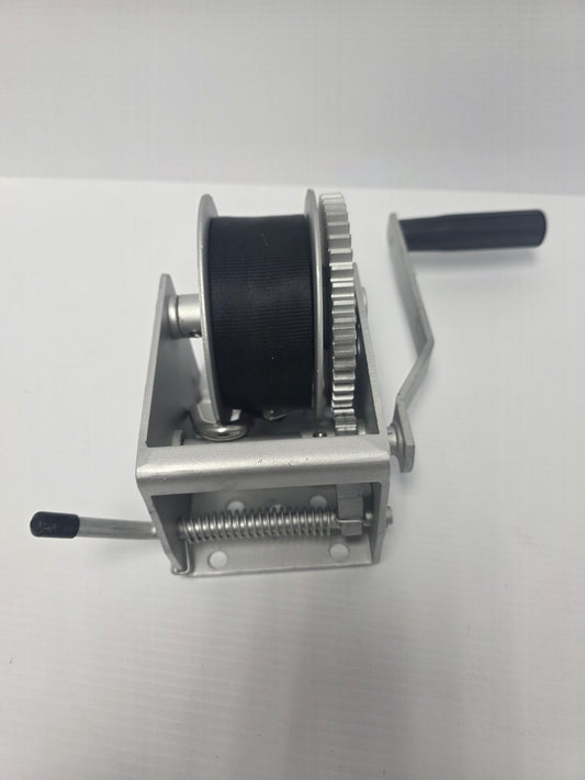 1160G Dunbier 3:1 Winch with Webbing Strap (Dacromet Finish) | Marine Trailer Part