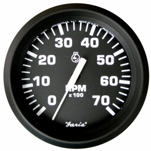 204502 Faria Euro 4" Tacho 7000rpm Outboard | Genuine Faria Gauge