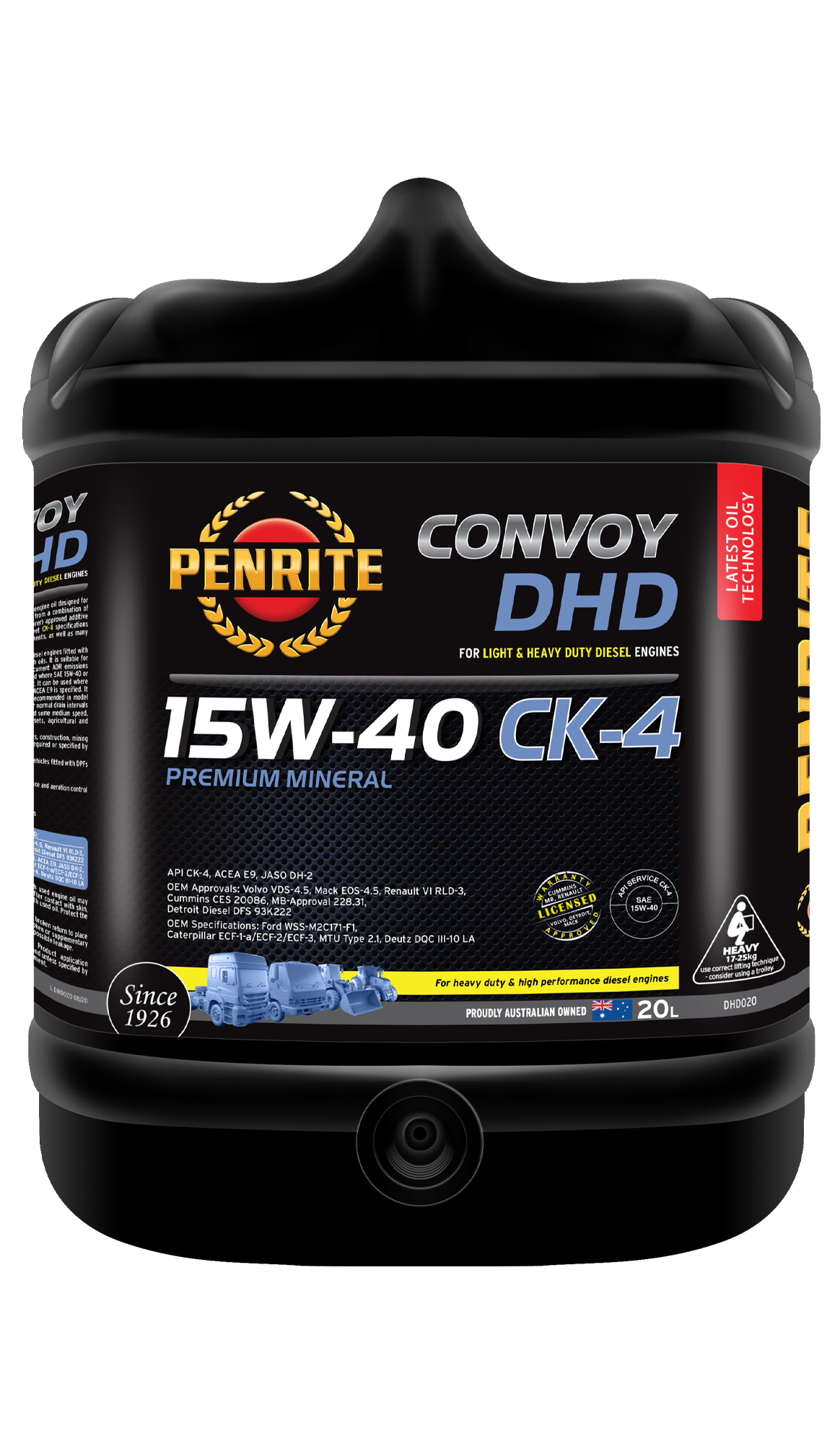DHD020 Convoy Diesel HD 15W-40 (Premium Mineral) 20L
