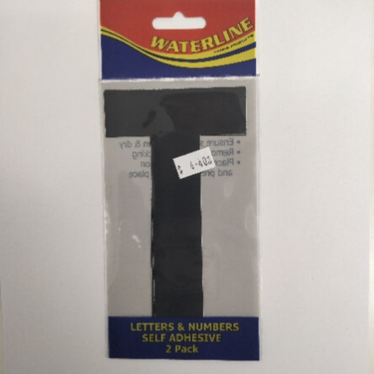 54721T Boat Letter T Black 6" Pack of 2 | Vessel Identification Stickers