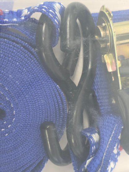 3930 Dunbier Ratchet Tie-Dowm 25mm x 4M S Hooks Both Ends