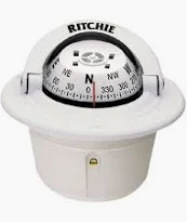 673677 Ritchie Explorer Flush Mount Compass White | Marine Compass