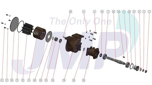 JPR-G6400 Aftermarket Detroit Diesel Series 149 Seawater Pump | Sawley's Select Marine Parts