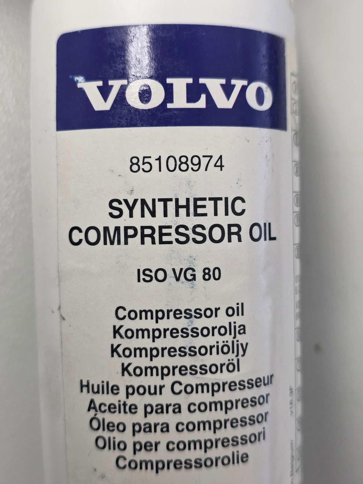 85108974 Synthetic Compressor Oil 250ml Lubricating Oil | Genuine Volvo Penta Part - photo 2 of 3