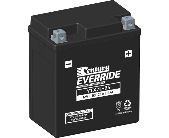 151133 Century EverRide YTX7L-BS MAINTENANCE FREE AGM Battery