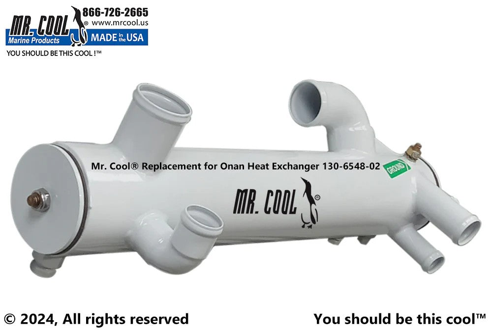 130-6548CN Onan MDKA MDKB MDKDR 17.5KW Heat Exchanger Replacement 130-6548CN