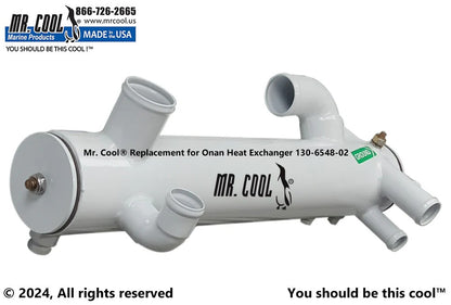 130-6548CN Onan MDKA MDKB MDKDR 17.5KW Heat Exchanger Replacement 130-6548CN