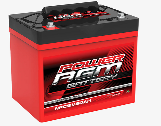 NPC12V60AH Power Crank 12V 60 AH Battery | 12 Volt AGM Cyclic Range