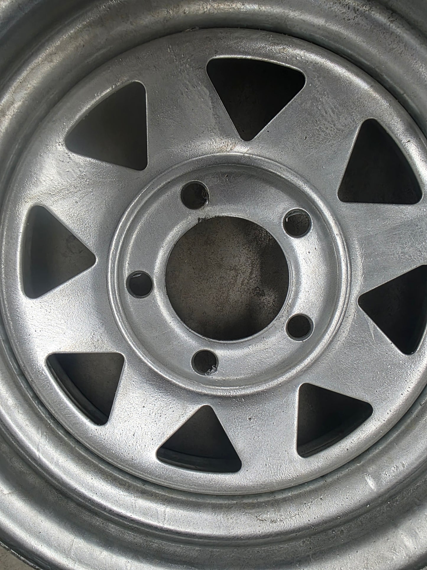 1492 Dunbier 13" Galvanized Spoke Rim Only (Ford) - RIM ONLY - NO TYRE Mackay A1810G
